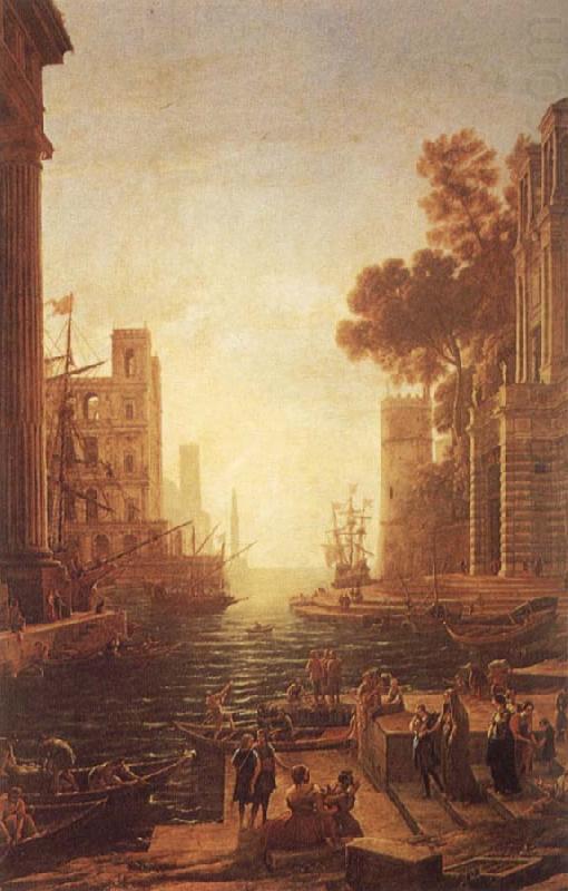 Embarkation of St Paula Romana at Ostia, Claude Lorrain